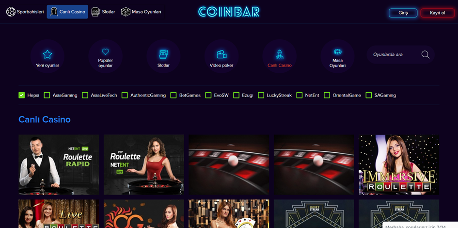 Coinbar Casino giriş adresi